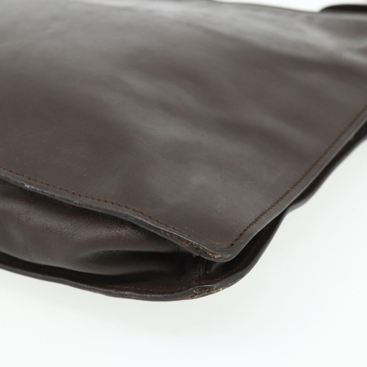 GUCCI Shoulder Bag Leather Brown 001 2122 1822 Auth bs34903