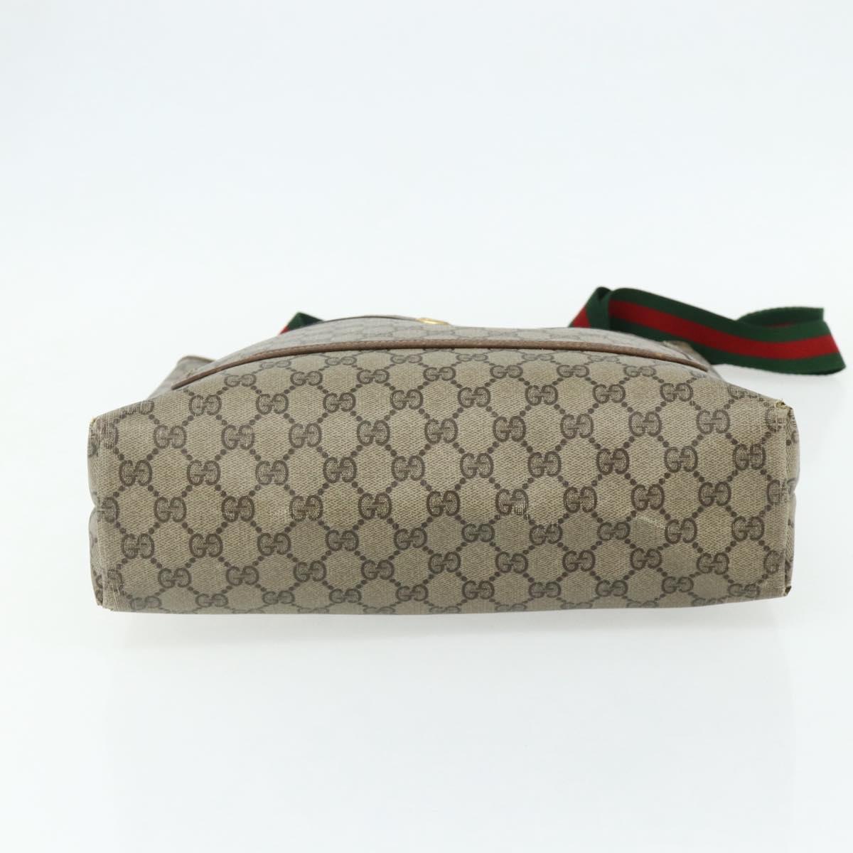 GUCCI GG Supreme Web Sherry Line Bag PVC Beige Red Green 89 02 003 Auth bs34909