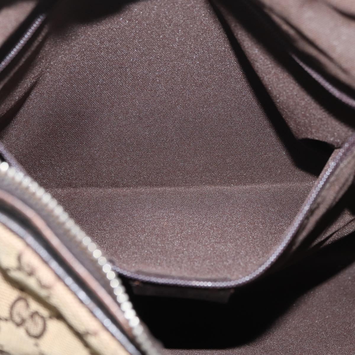 GUCCI GG Canvas Web Sherry Line Bag Beige Silver 001 3341 3444 Auth bs34910