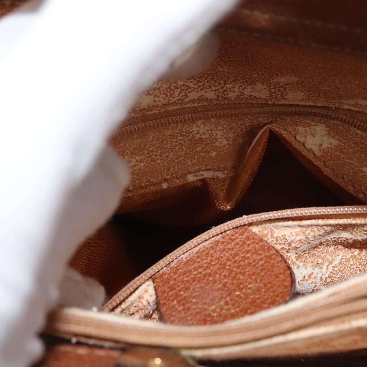 GUCCI Bamboo Tote Bag Leather Brown Gold 002 1186 0260 Auth bs34911