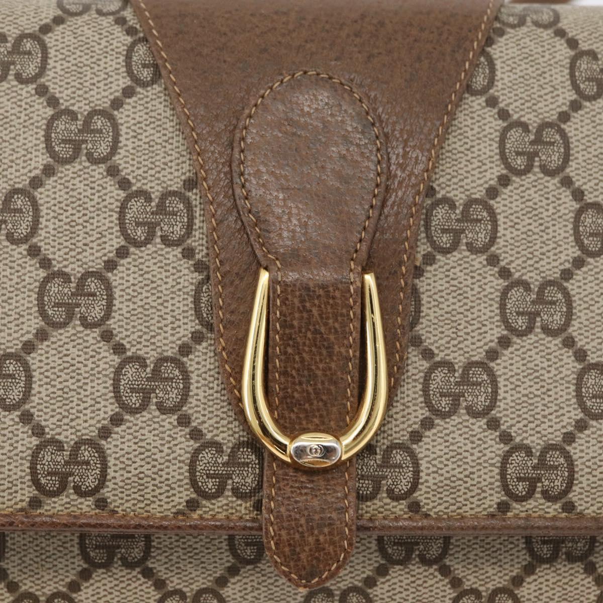 GUCCI GG Supreme Shoulder Bag PVC Beige Gold 904 02 050 Auth bs34914