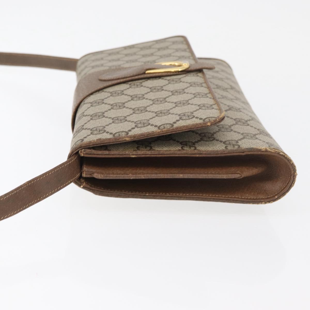 GUCCI GG Supreme Shoulder Bag PVC Beige Gold 904 02 050 Auth bs34914