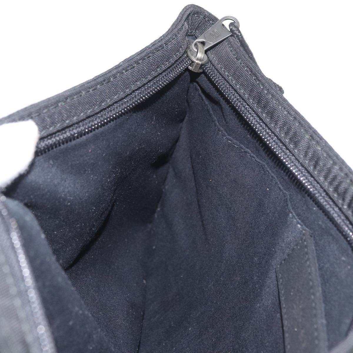 BALENCIAGA Clutch Bag Canvas Black Silver 459745 Auth bs34917A