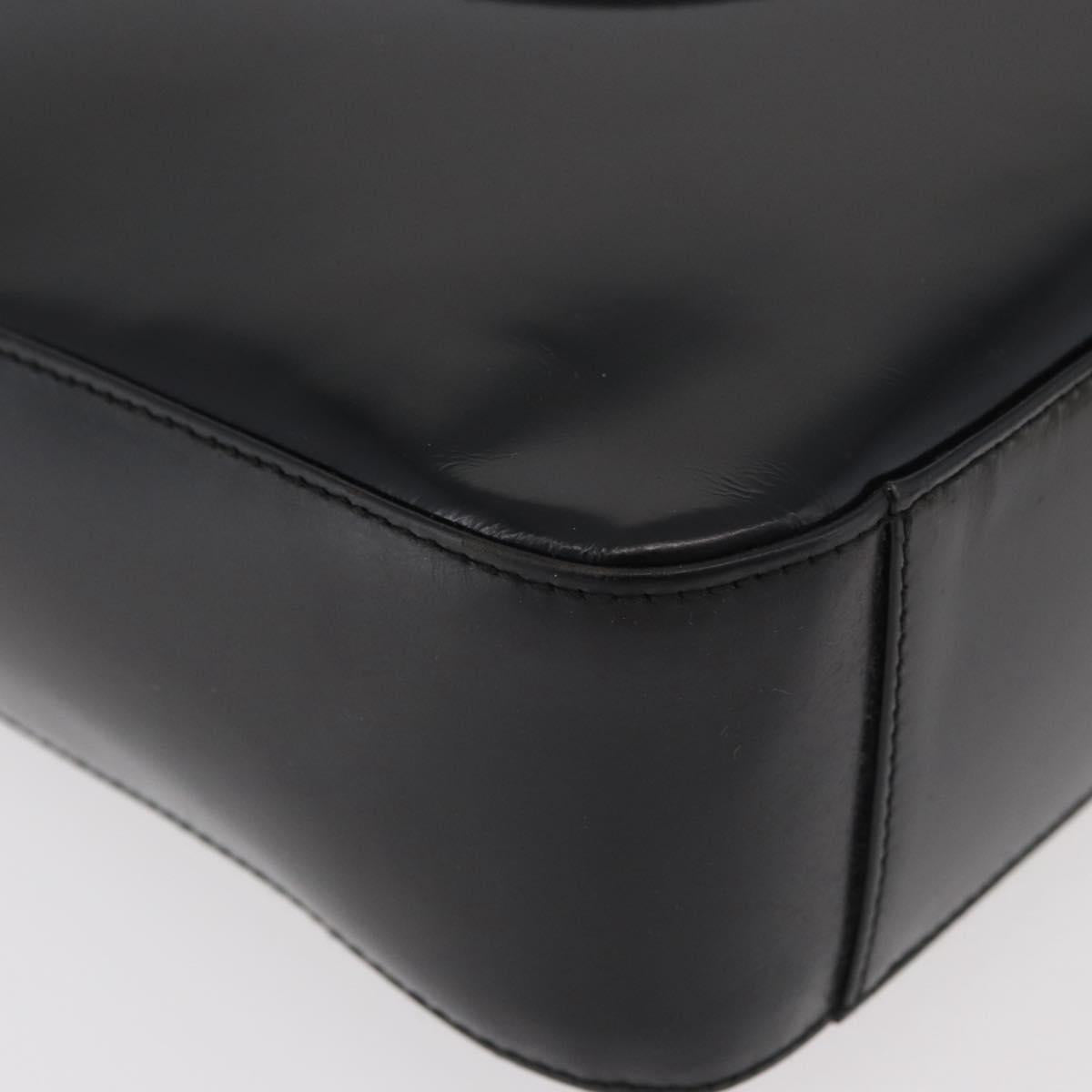 GUCCI Shoulder Bag Patent leather Black Silver 000 0506 1013 Auth bs34922