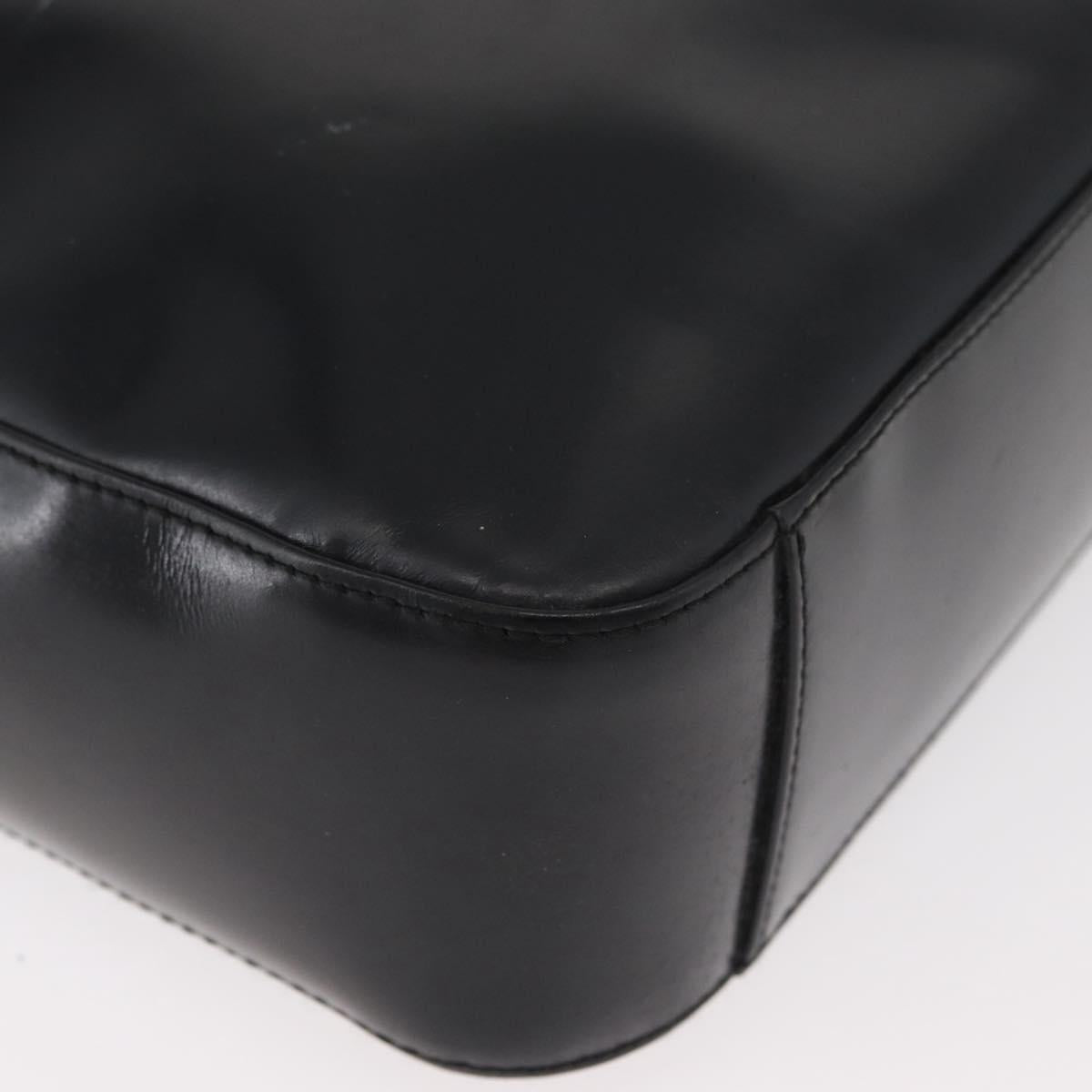 GUCCI Shoulder Bag Patent leather Black Silver 000 0506 1013 Auth bs34922
