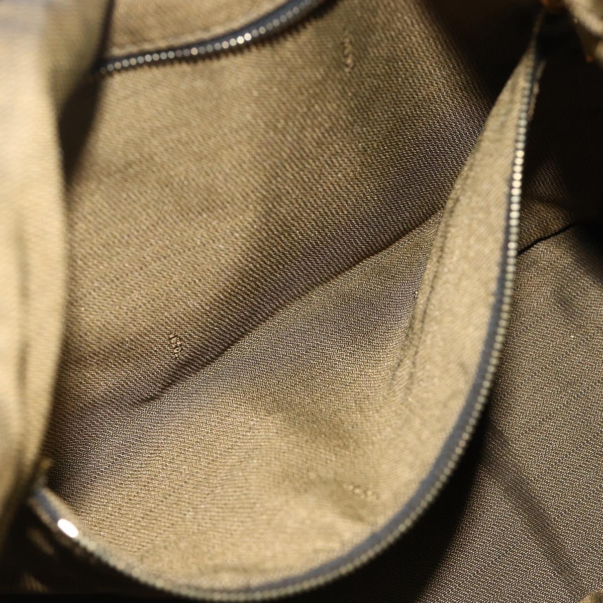 FENDI Zucca Canvas Hand Bag Black Brown Auth bs34936