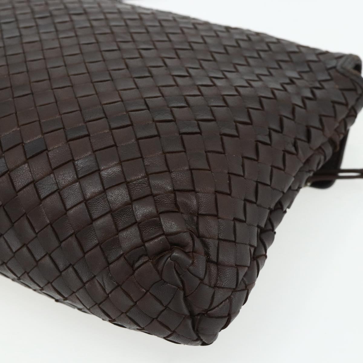 BOTTEGA VENETA INTRECCIATO Shoulder Bag Leather Brown Auth bs34942