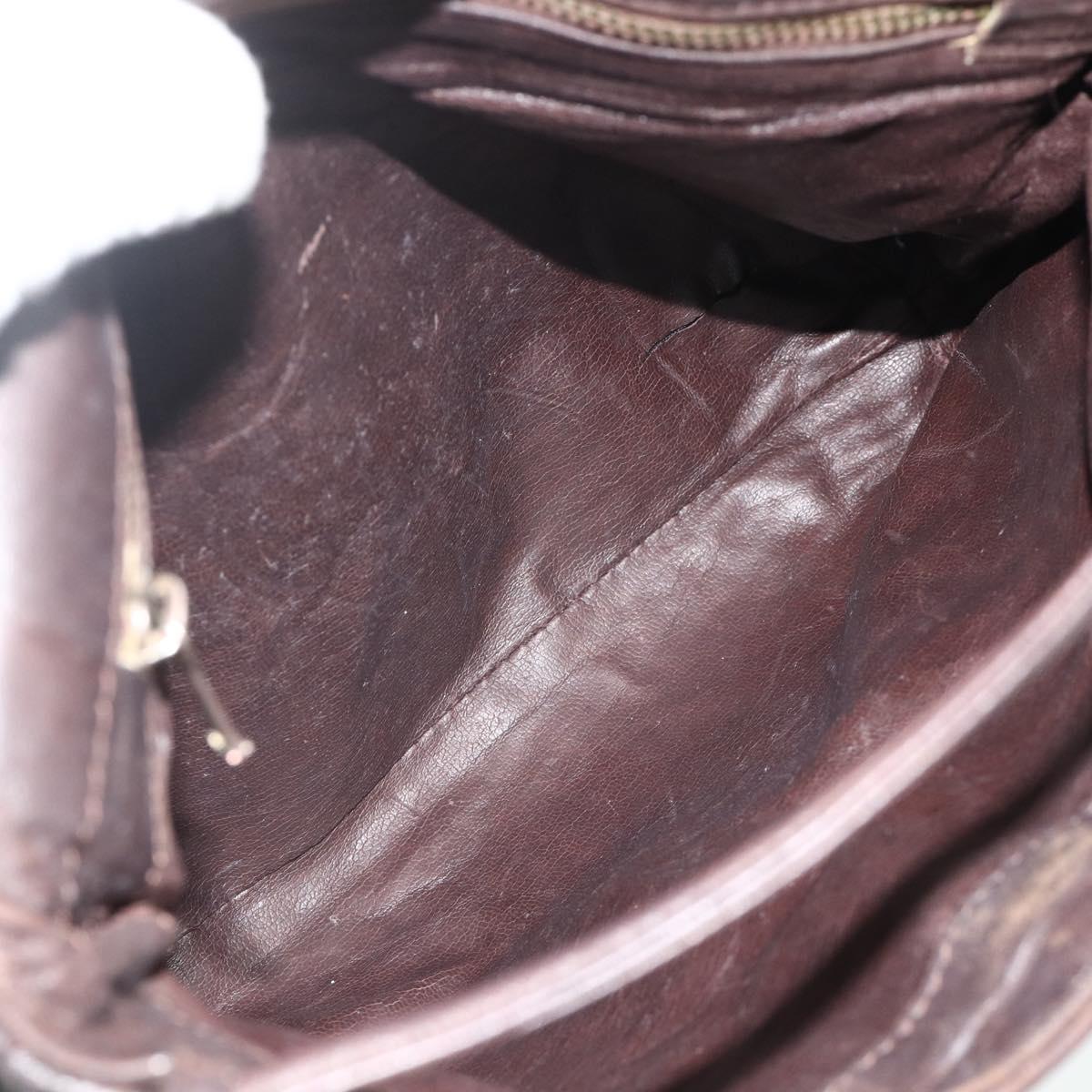 BOTTEGA VENETA INTRECCIATO Shoulder Bag Leather Brown Auth bs34942