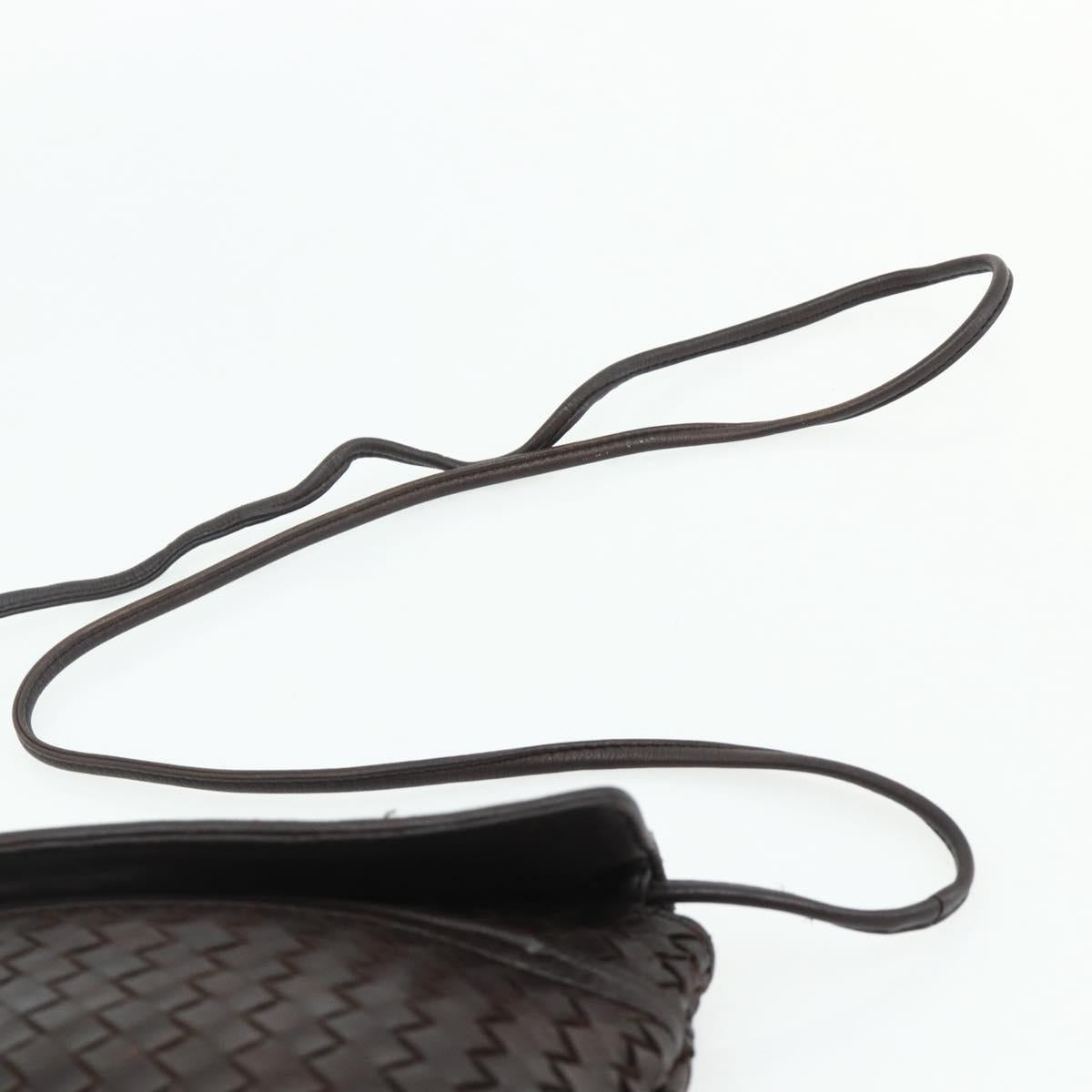 BOTTEGA VENETA INTRECCIATO Shoulder Bag Leather Brown Auth bs34942
