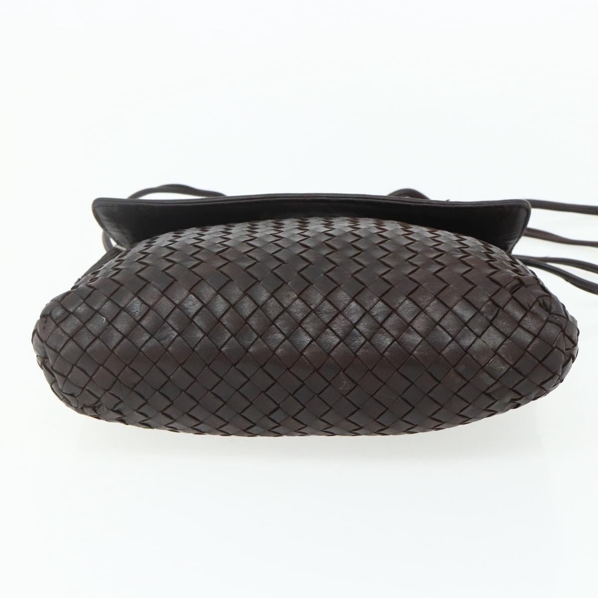 BOTTEGA VENETA INTRECCIATO Shoulder Bag Leather Brown Auth bs34942