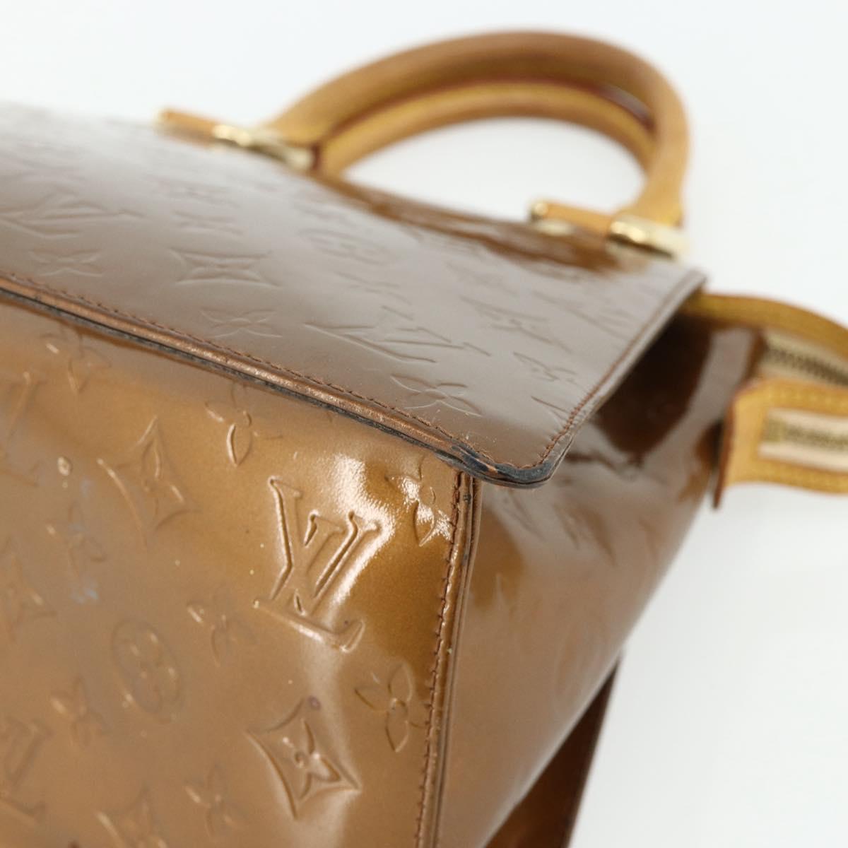 LOUIS VUITTON Monogram Vernis Forsyth Hand Bag Bronze M91113 LV Auth bs34944