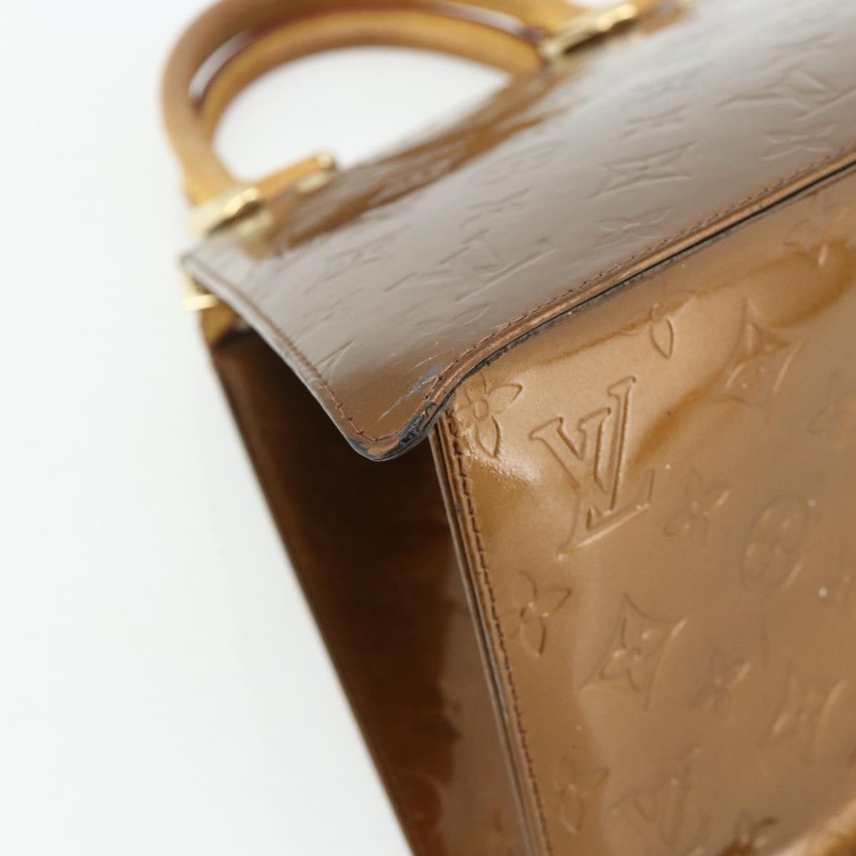 LOUIS VUITTON Monogram Vernis Forsyth Hand Bag Bronze M91113 LV Auth bs34944
