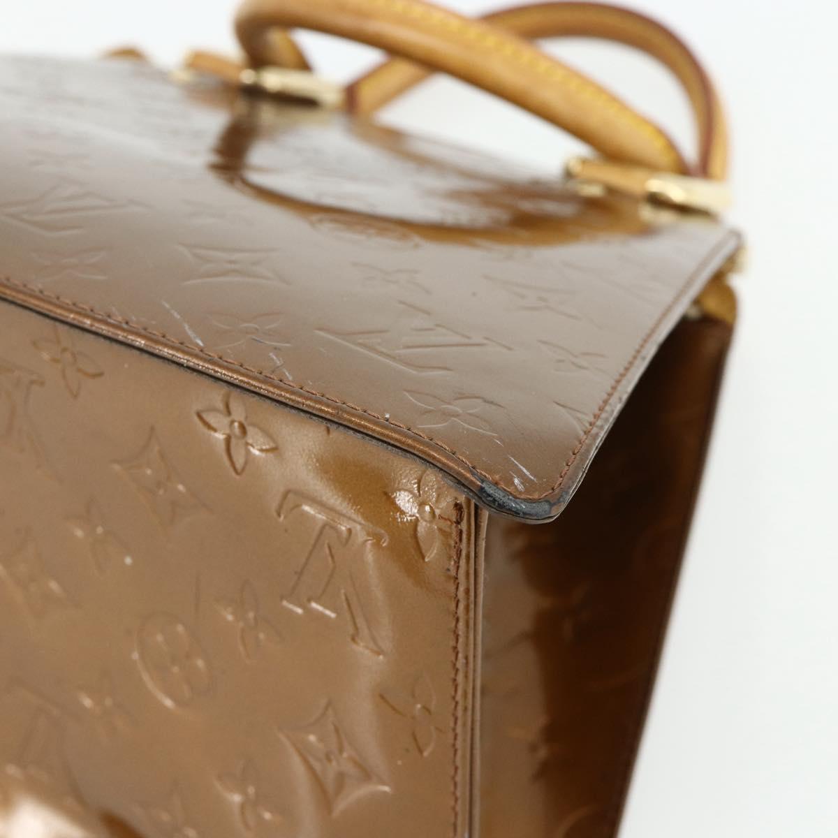 LOUIS VUITTON Monogram Vernis Forsyth Hand Bag Bronze M91113 LV Auth bs34944