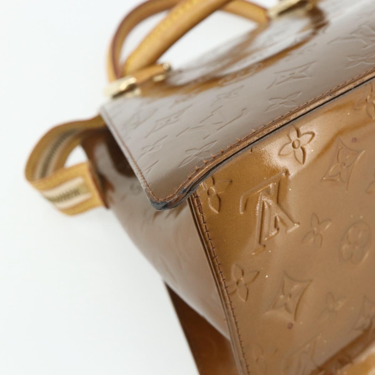 LOUIS VUITTON Monogram Vernis Forsyth Hand Bag Bronze M91113 LV Auth bs34944