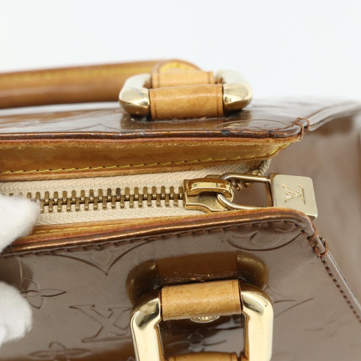 LOUIS VUITTON Monogram Vernis Forsyth Hand Bag Bronze M91113 LV Auth bs34944