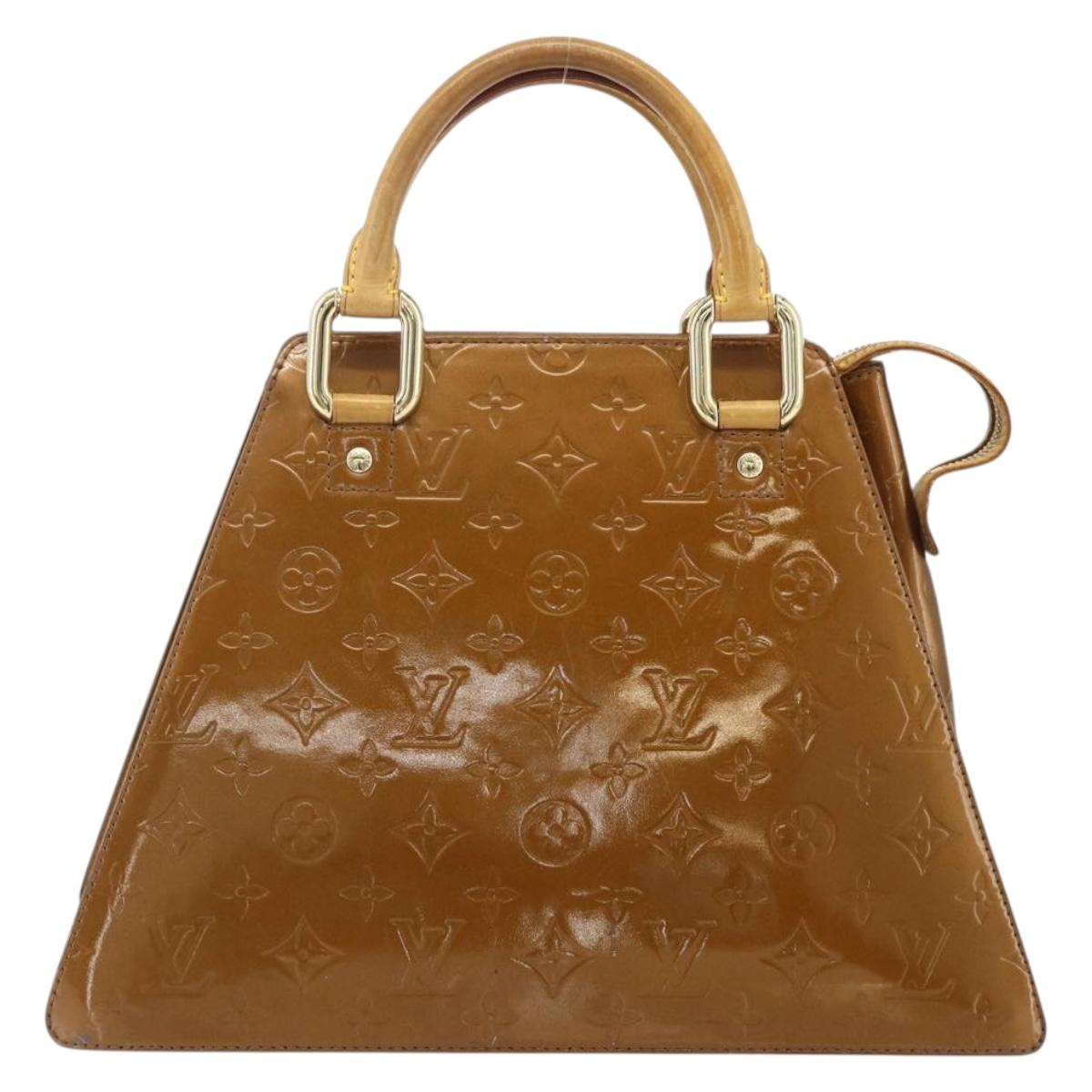 LOUIS VUITTON Monogram Vernis Forsyth Hand Bag Bronze M91113 LV Auth bs34944