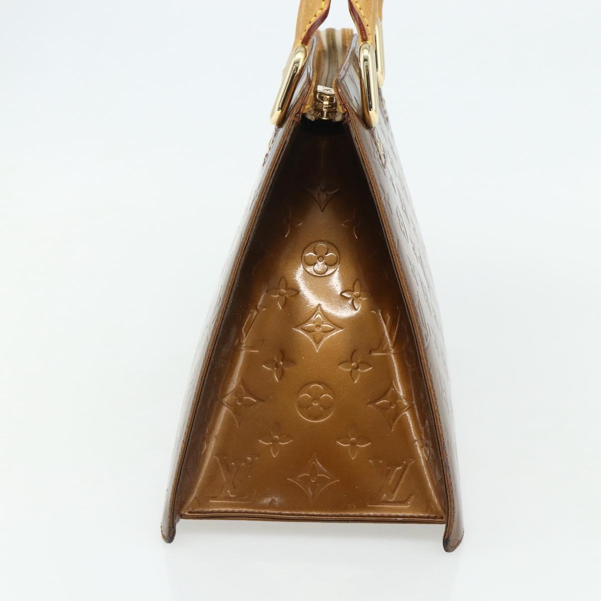 LOUIS VUITTON Monogram Vernis Forsyth Hand Bag Bronze M91113 LV Auth bs34944