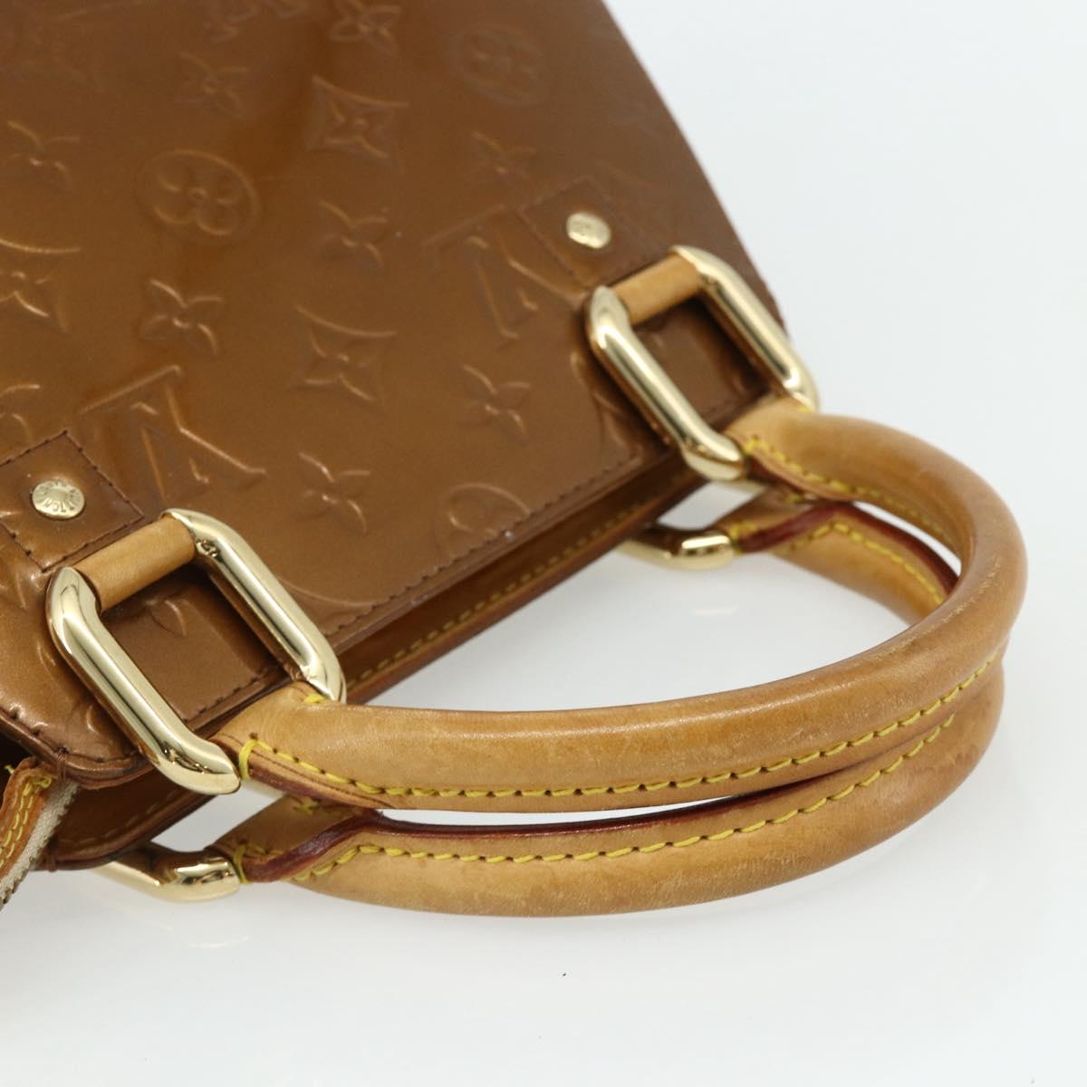 LOUIS VUITTON Monogram Vernis Forsyth Hand Bag Bronze M91113 LV Auth bs34944