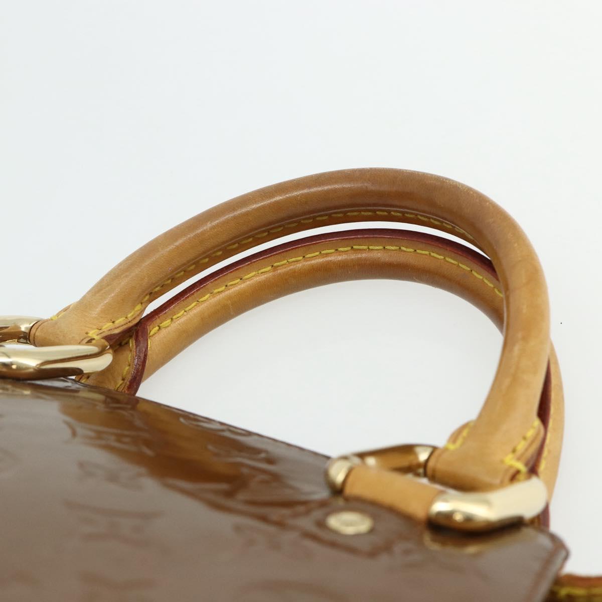 LOUIS VUITTON Monogram Vernis Forsyth Hand Bag Bronze M91113 LV Auth bs34944