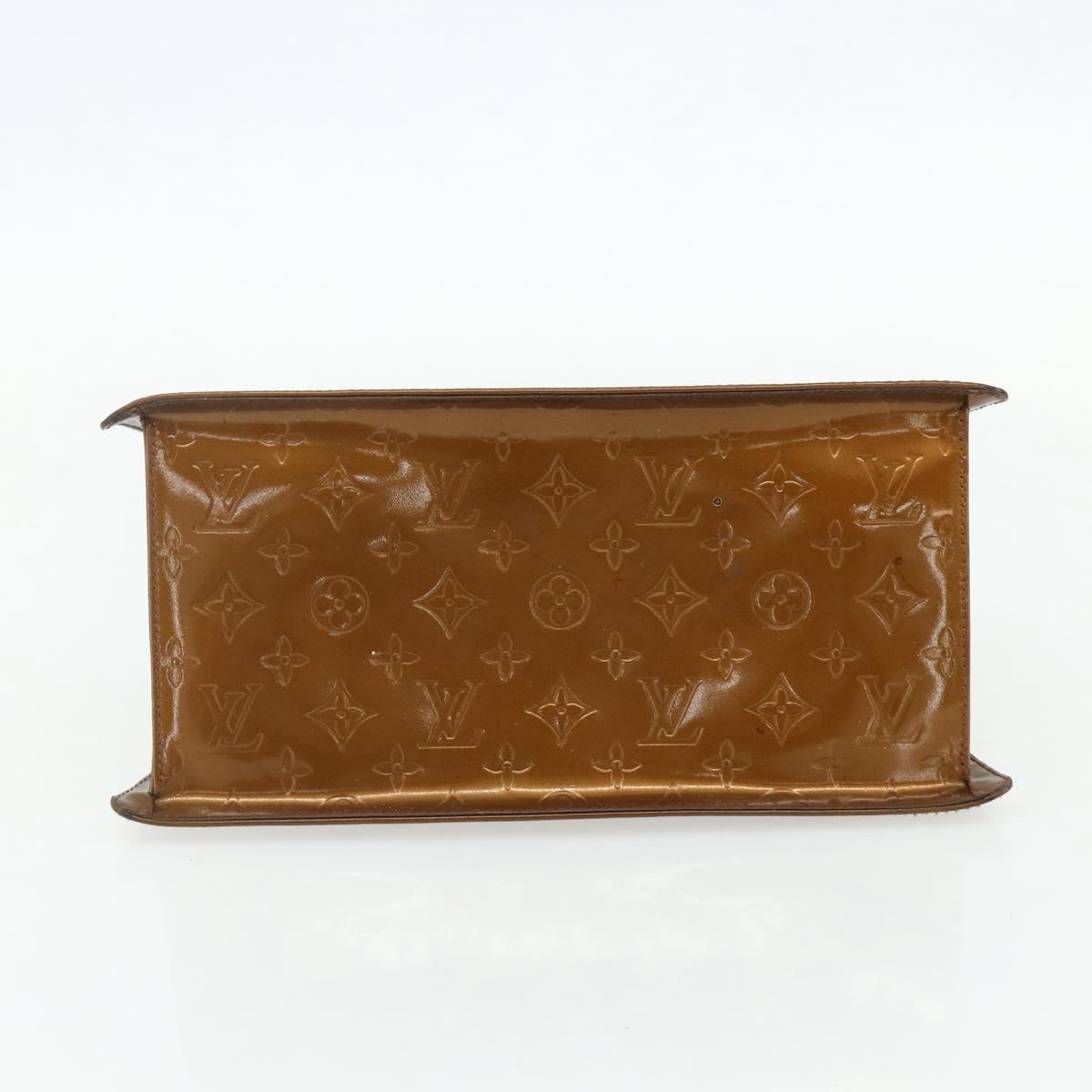 LOUIS VUITTON Monogram Vernis Forsyth Hand Bag Bronze M91113 LV Auth bs34944
