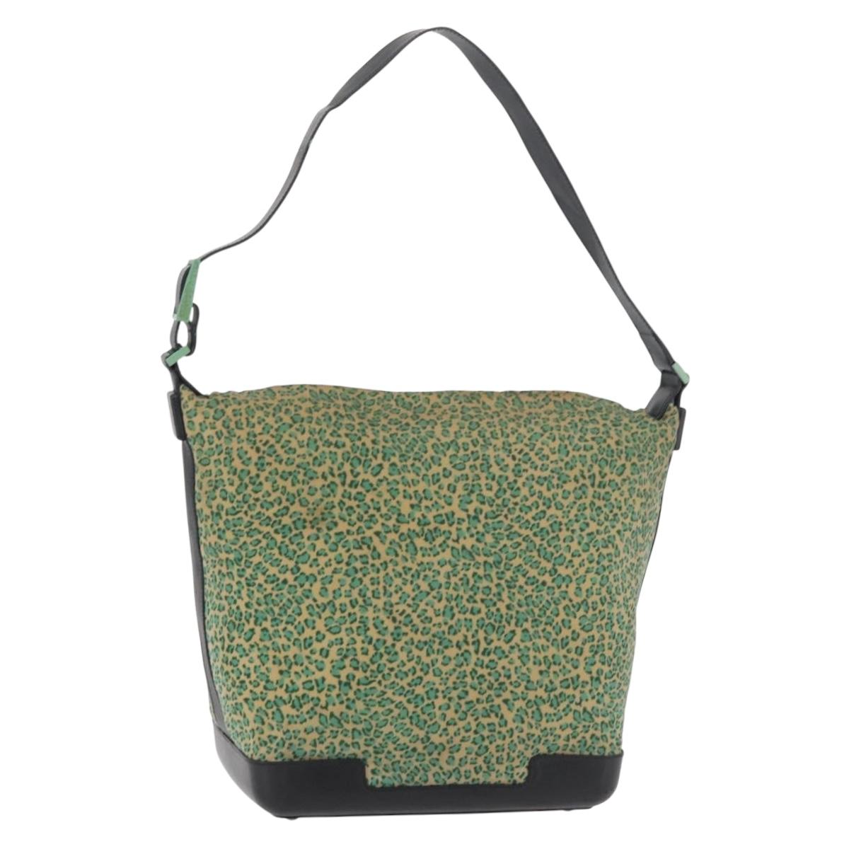 BOTTEGA VENETA Shoulder Bag Nylon Green Auth bs34945