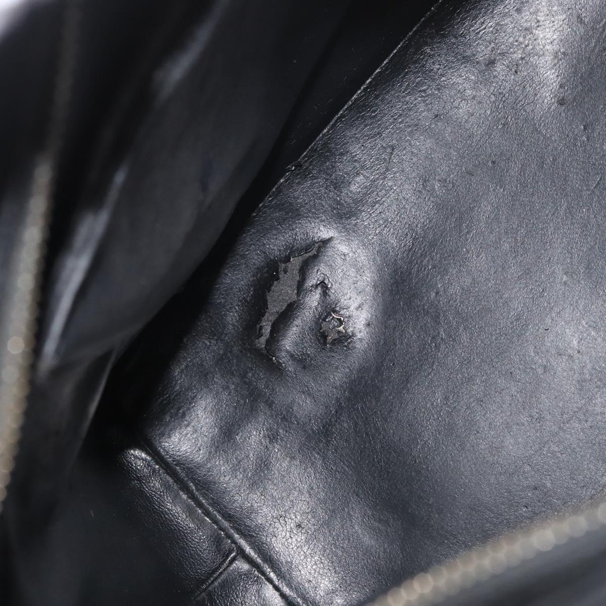 CHANEL Standard Tote Bag Caviar Skin Black Silver CC Auth bs34946