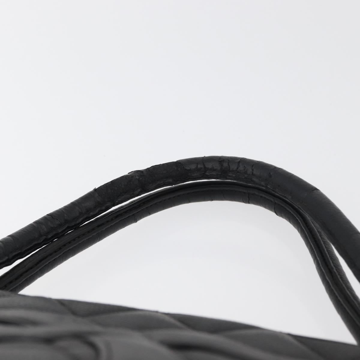 CHANEL Standard Tote Bag Caviar Skin Black Silver CC Auth bs34946