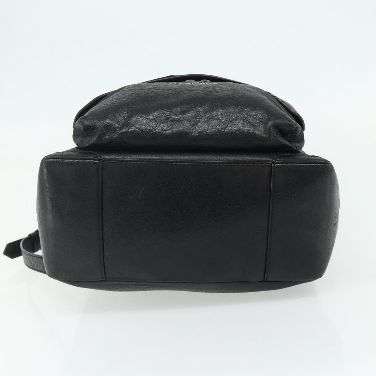 BALENCIAGA Backpack Leather Black Silver 409010 Auth bs34947