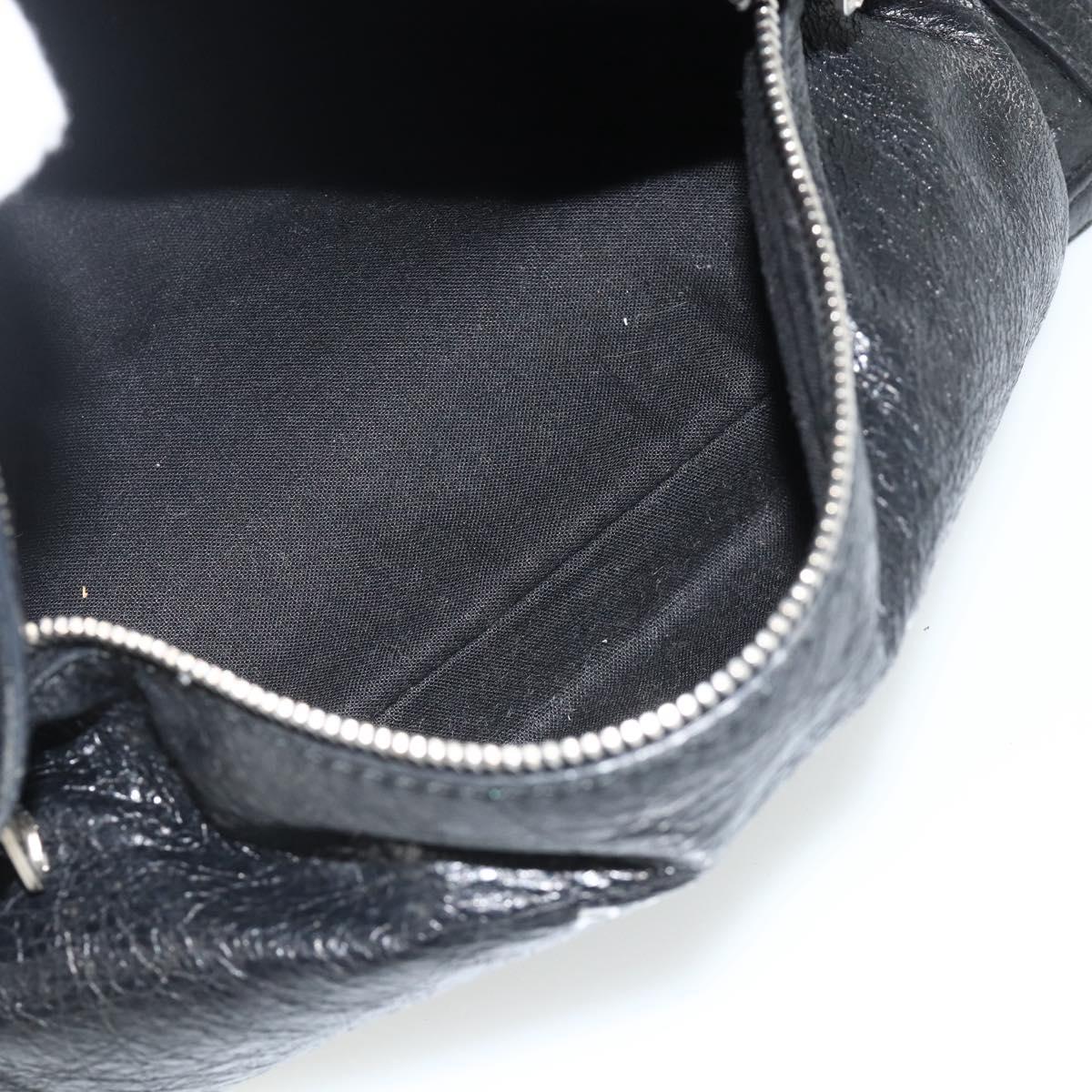 BALENCIAGA Backpack Leather Black Silver 409010 Auth bs34947