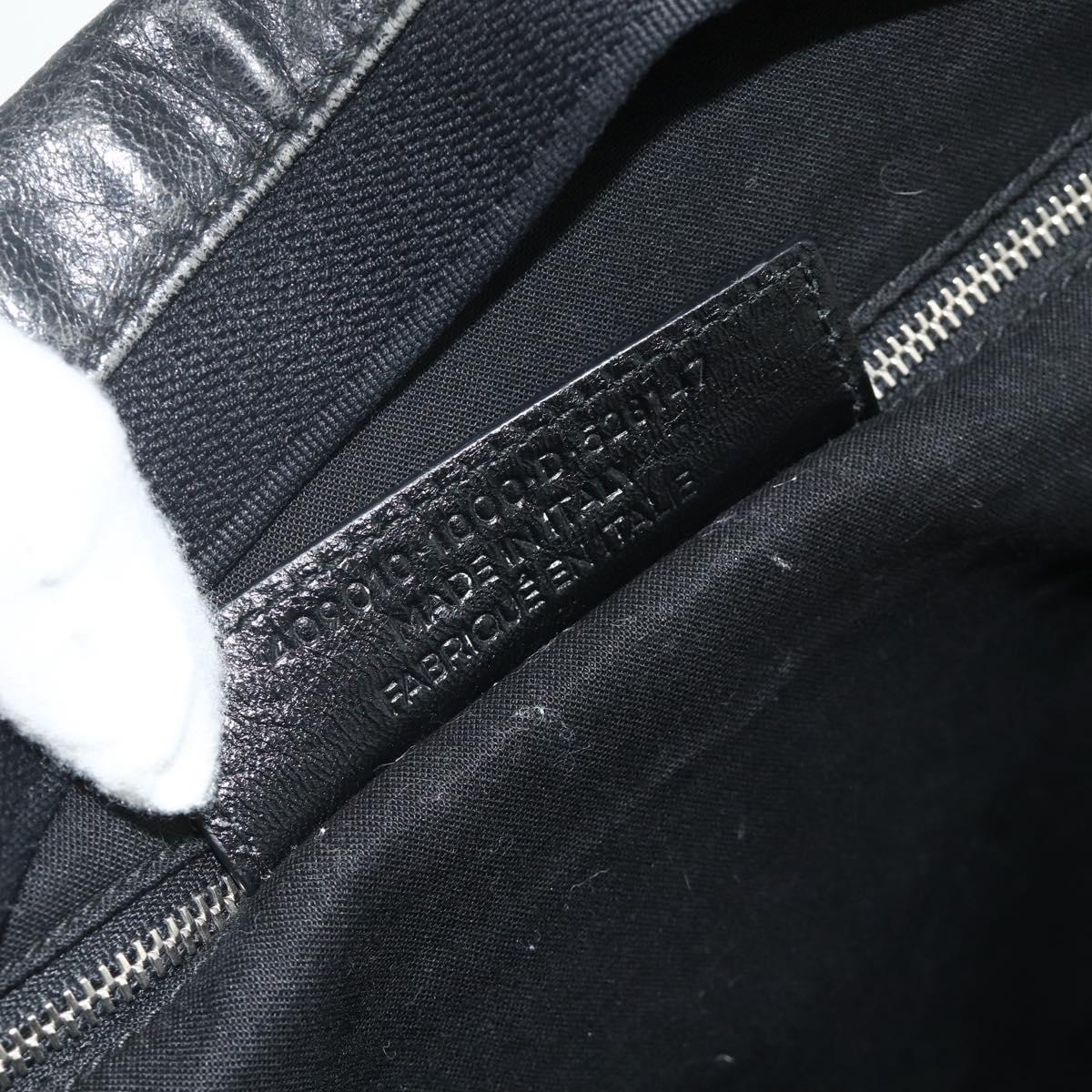 BALENCIAGA Backpack Leather Black Silver 409010 Auth bs34947