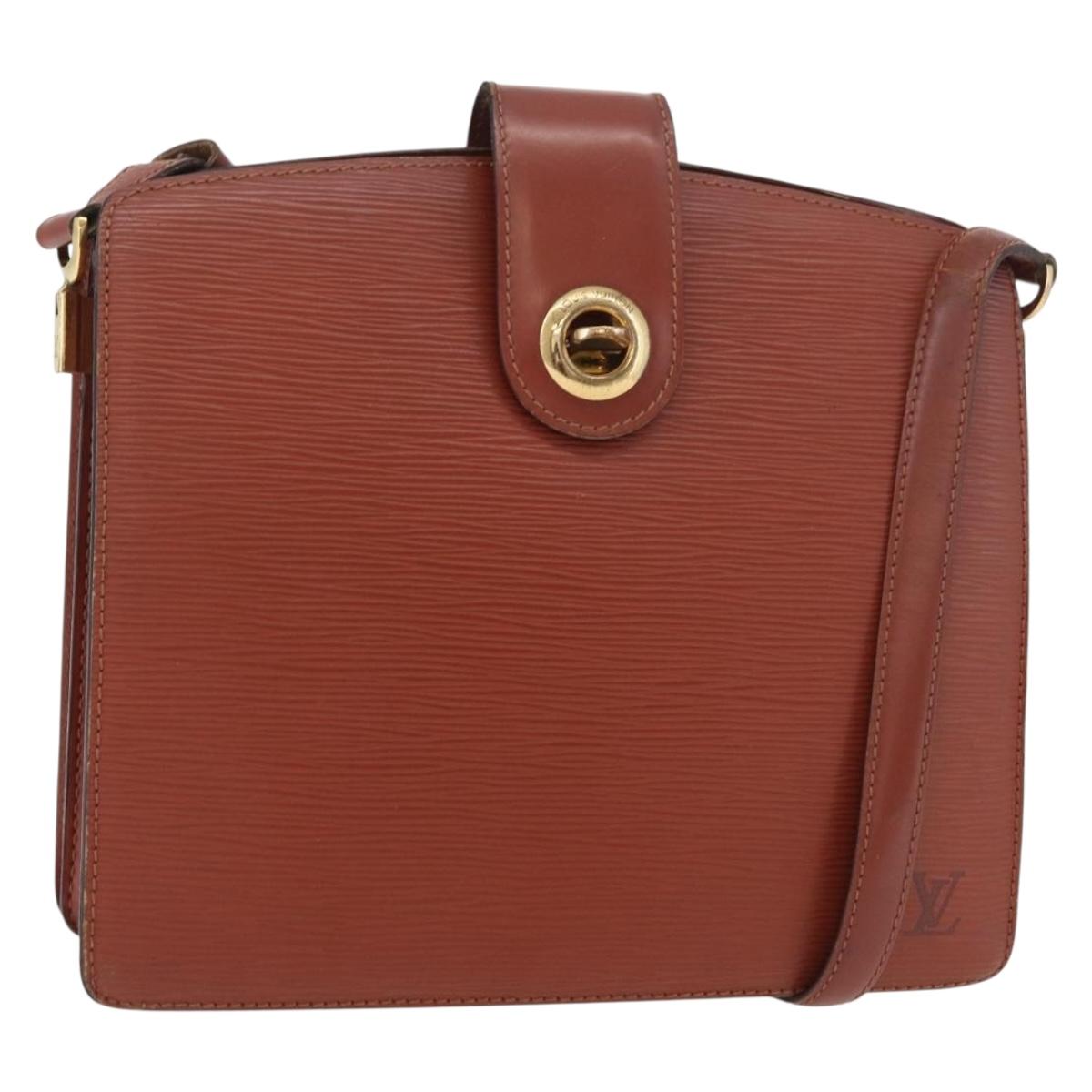 LOUIS VUITTON Epi Capuchin Shoulder Bag Brown M52343 LV Auth bs34963
