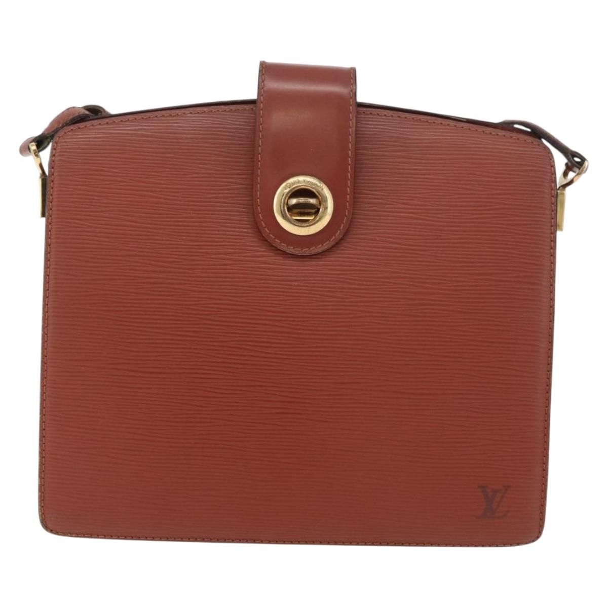 LOUIS VUITTON Epi Capuchin Shoulder Bag Brown M52343 LV Auth bs34963