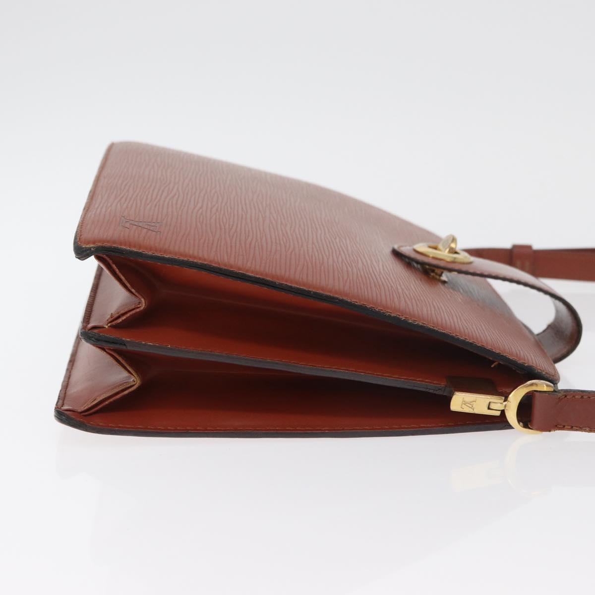 LOUIS VUITTON Epi Capuchin Shoulder Bag Brown M52343 LV Auth bs34963