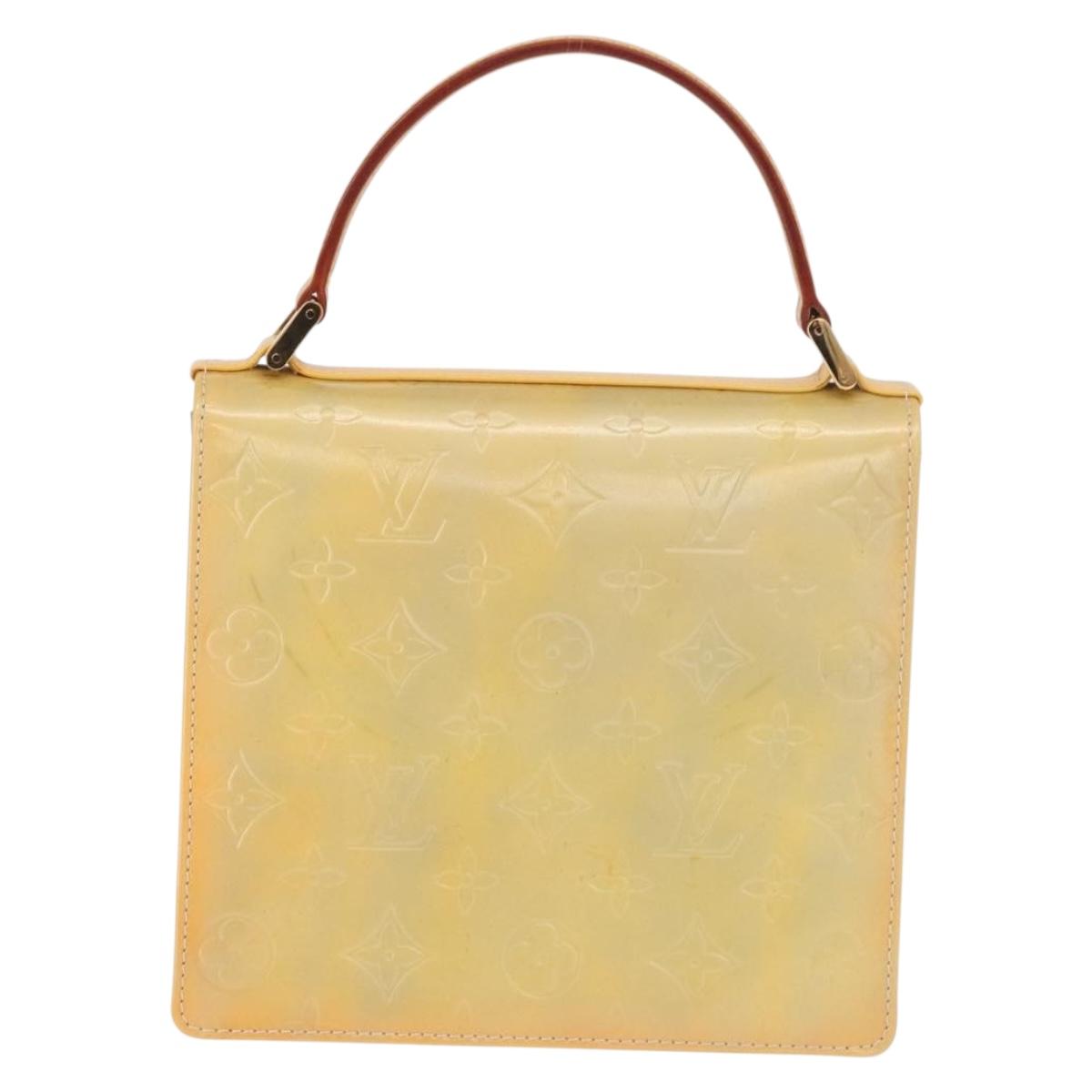 LOUIS VUITTON Monogram Vernis Spring Street Hand Bag Gris M91029 Auth bs34973A