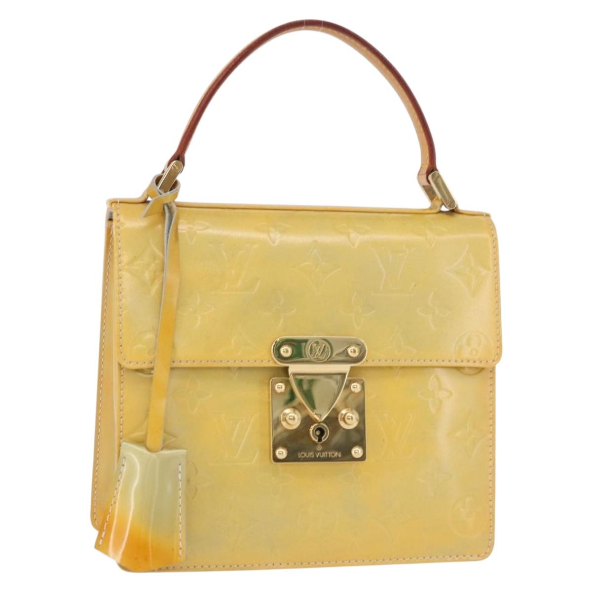 LOUIS VUITTON Monogram Vernis Spring Street Hand Bag Gris M91029 Auth bs34974A