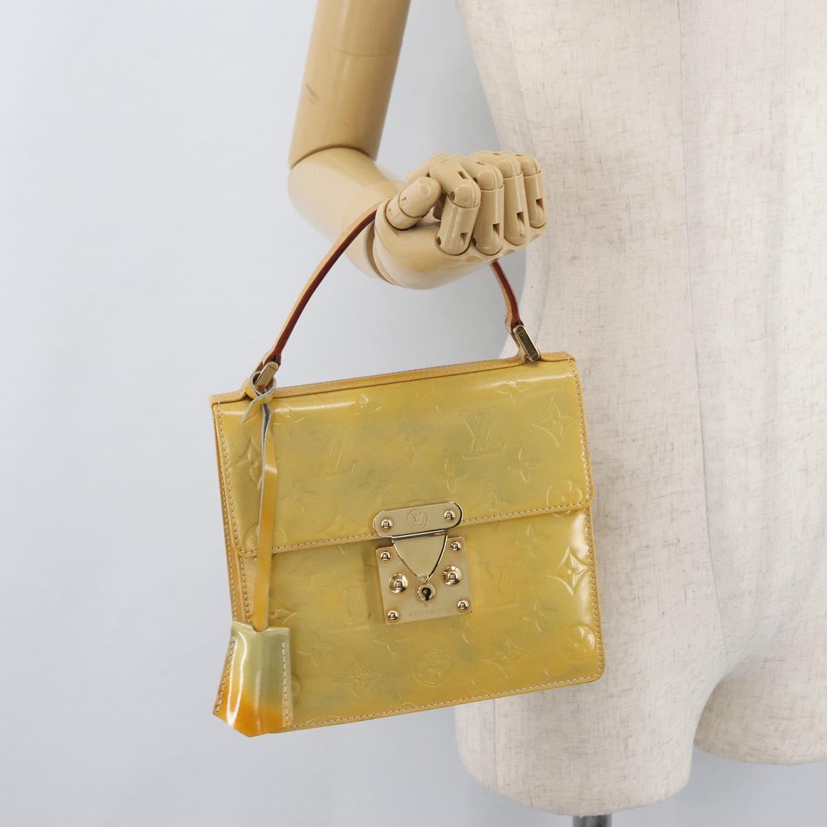 LOUIS VUITTON Monogram Vernis Spring Street Hand Bag Gris M91029 Auth bs34974A