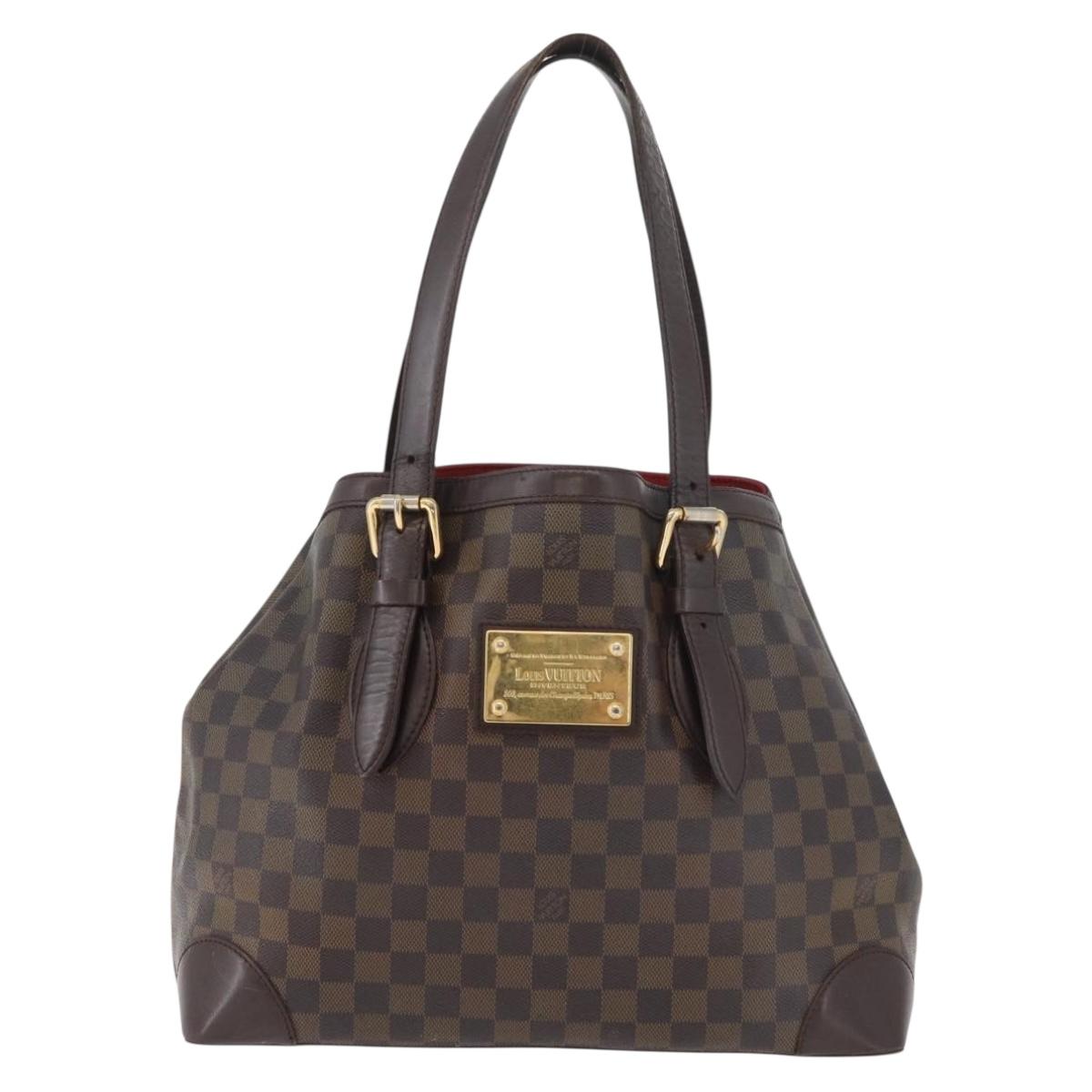 LOUIS VUITTON Damier Ebene Hampstead MM Tote Bag N51204 LV Auth bs34979