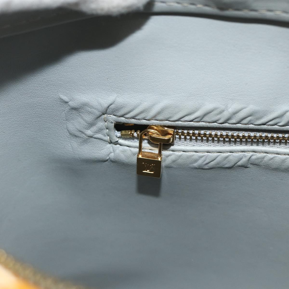 LOUIS VUITTON Monogram Vernis Houston Hand Bag Gris M91053 LV Auth bs34983