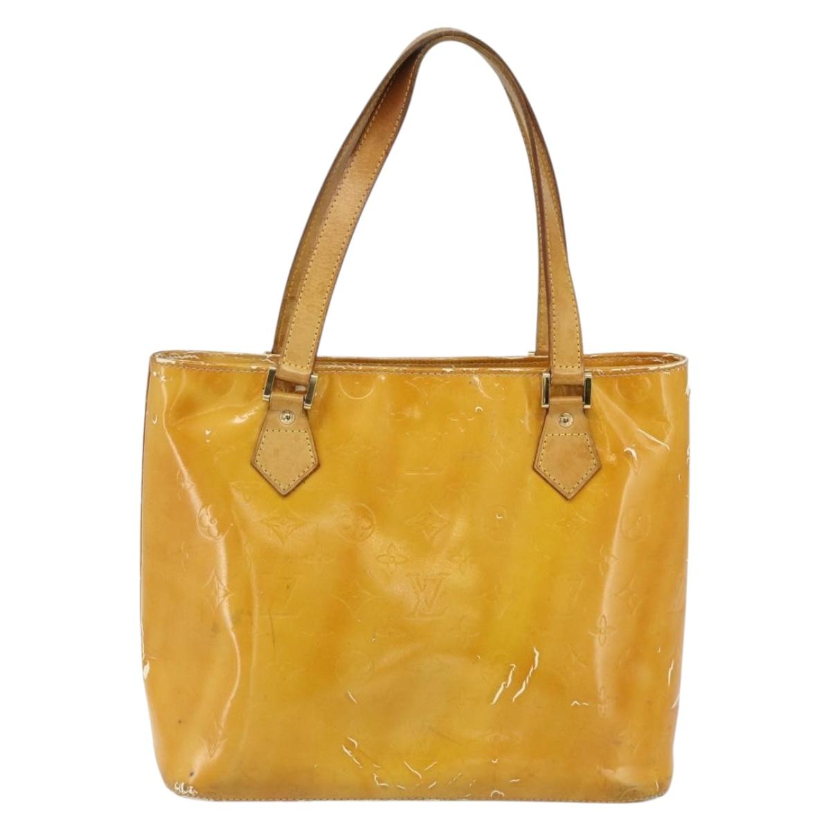 LOUIS VUITTON Monogram Vernis Houston Hand Bag Gris M91053 LV Auth bs34983