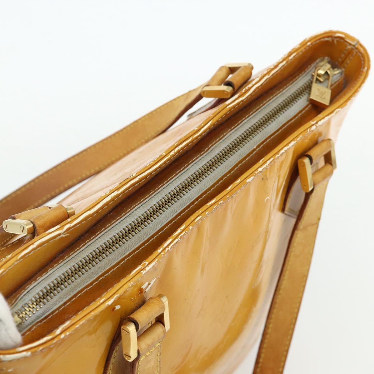 LOUIS VUITTON Monogram Vernis Houston Hand Bag Gris M91053 LV Auth bs34983