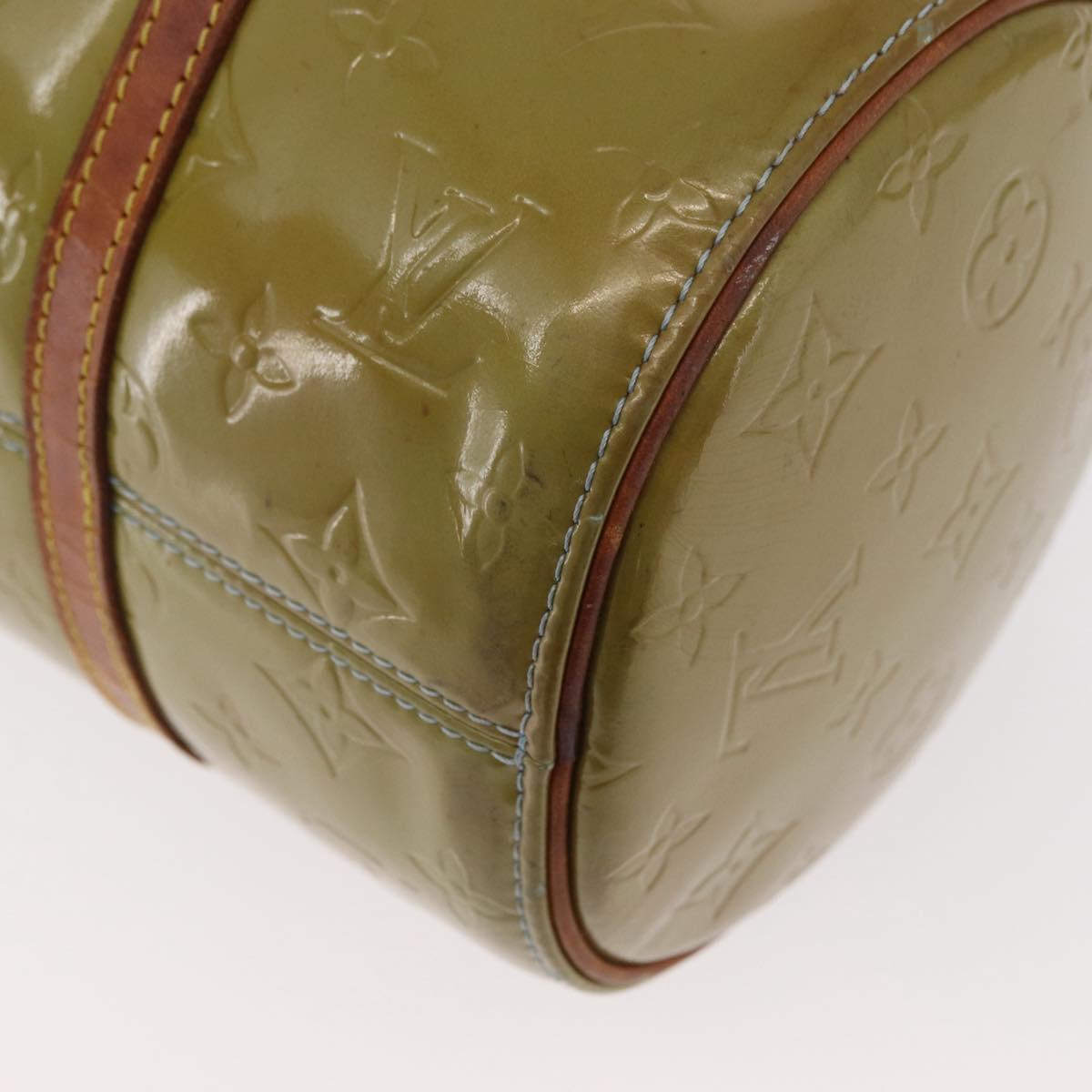 LOUIS VUITTON Monogram Vernis Bedford Hand Bag Baby Blue M91007 LV Auth bs34984