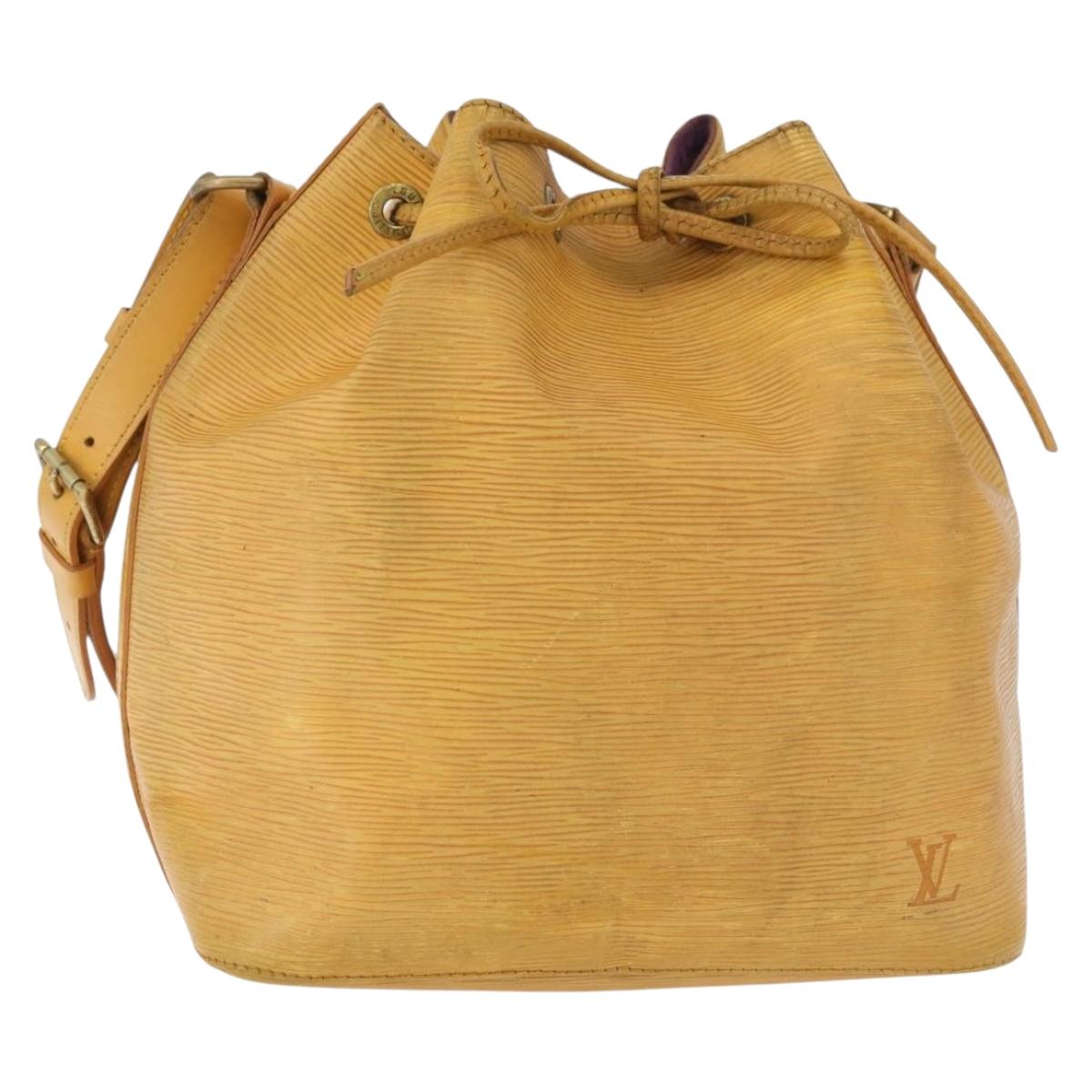 LOUIS VUITTON Epi Petit Noe Shoulder Bag Yellow M44109 LV Auth bs34985