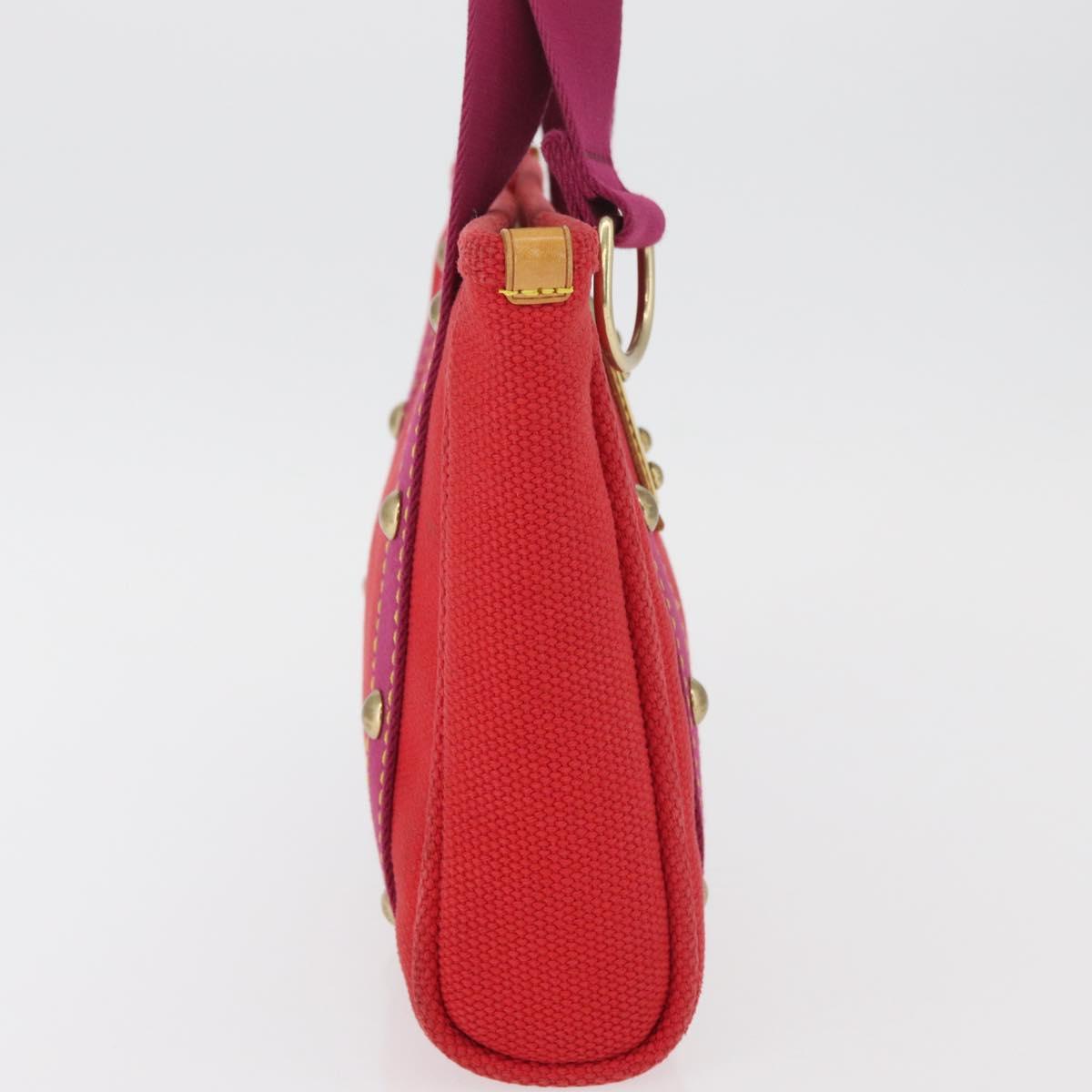 LOUIS VUITTON Antigua Cabas PM Tote Bag Canvas Rouge M40037 LV Auth bs34988