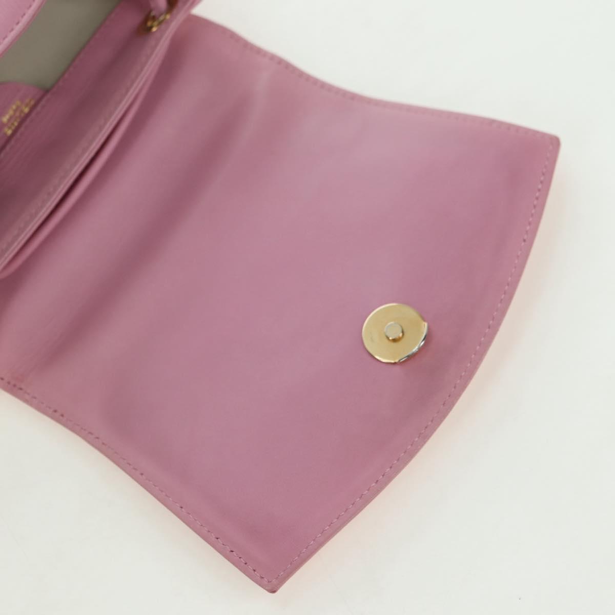 CELINE Backpack Leather Pink Gold Auth bs34989V