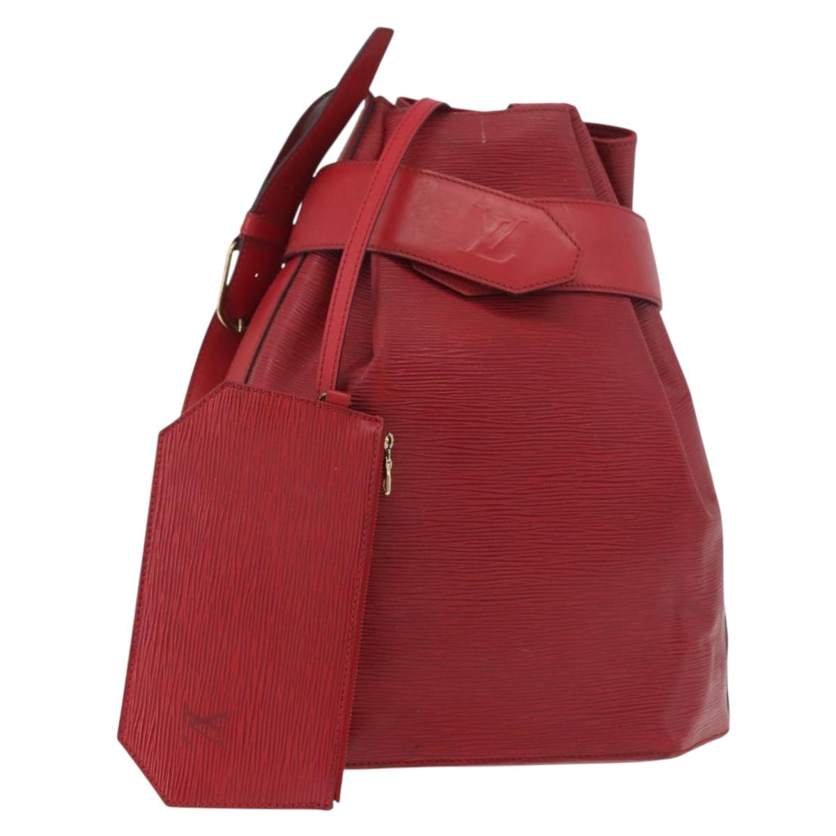 LOUIS VUITTON Epi Sac Depaule GM Shoulder Bag Red M80197 LV Auth bs34997