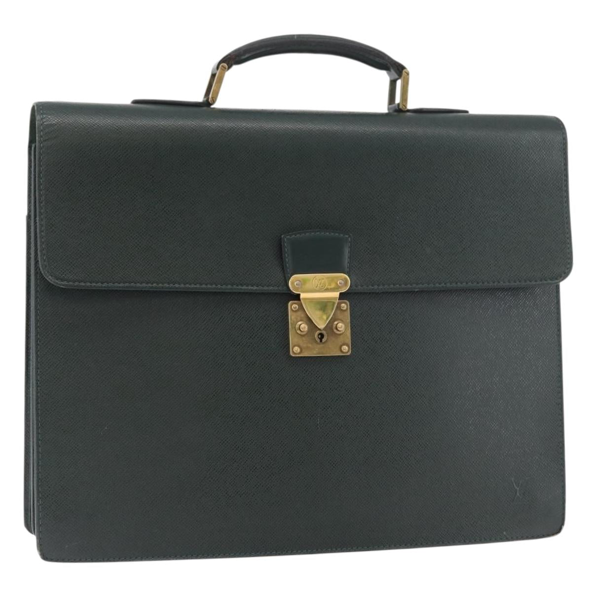 LOUIS VUITTON Taiga Serviette Moskova Business Bag Epicea M30034 LV Auth bs35001