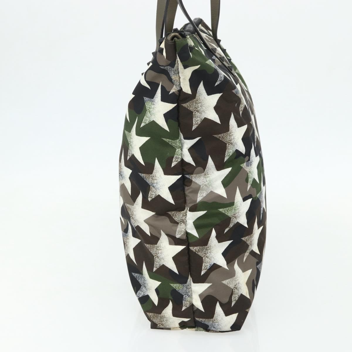 VALENTINO Tote Bag Nylon Khaki Auth bs35007A