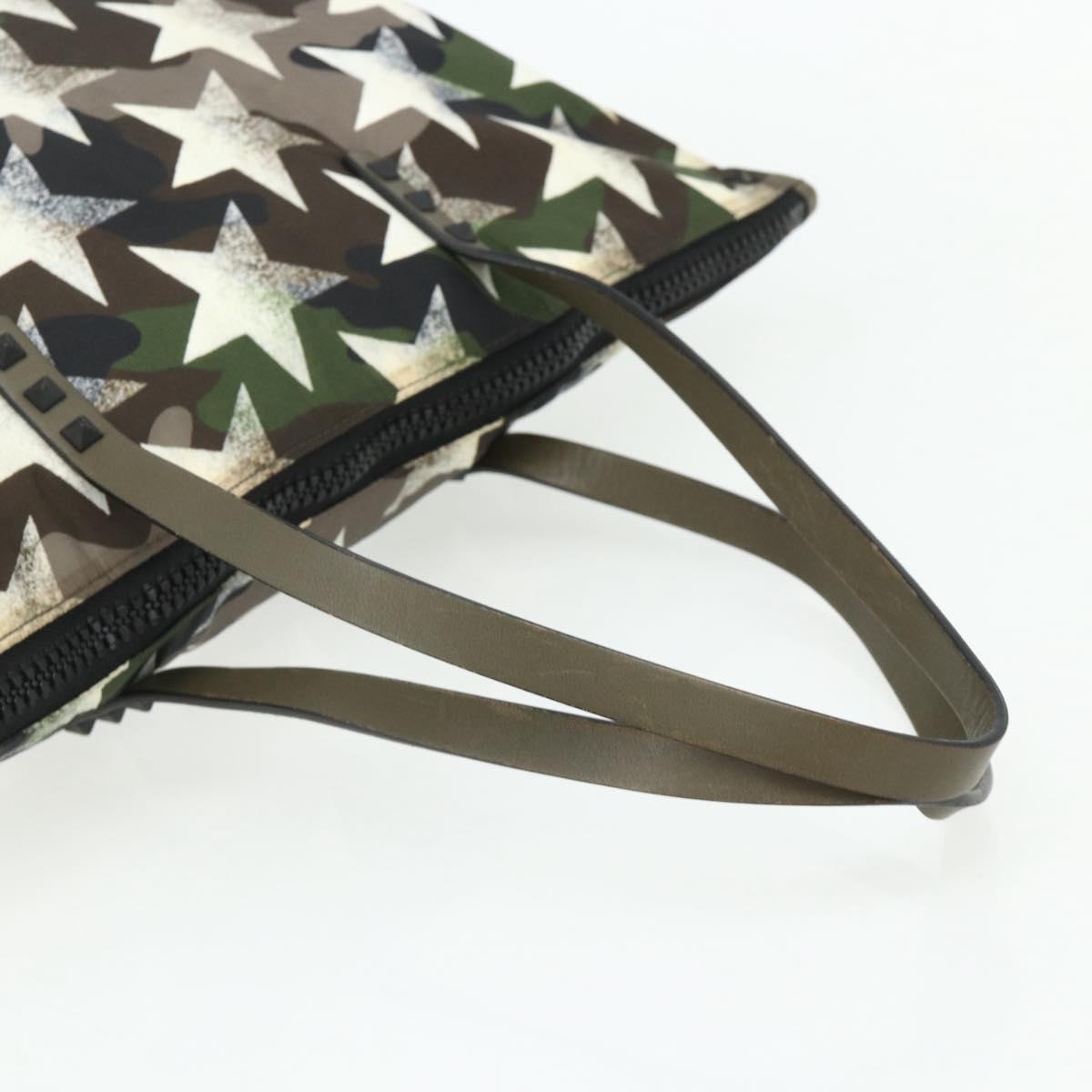 VALENTINO Tote Bag Nylon Khaki Auth bs35007A
