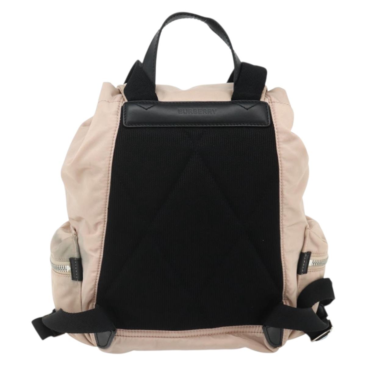 BURBERRY Backpack Nylon Pink Silver Auth bs35010