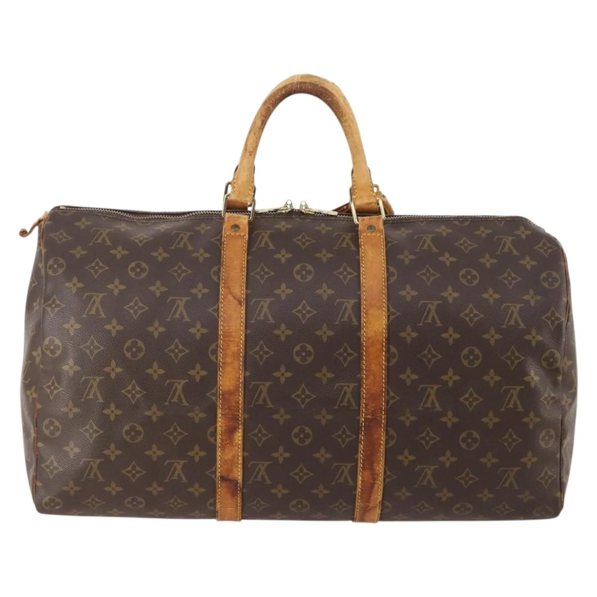 LOUIS VUITTON Monogram Keepall 50 Boston Bag M41426 LV Auth bs35015